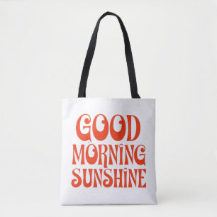 Good Morning Sunshine Retro Decor Print Tote Bag