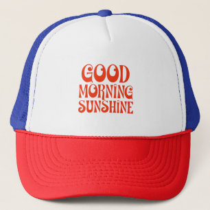 Good Morning Sunshine Retro Decor Print Trucker Hat