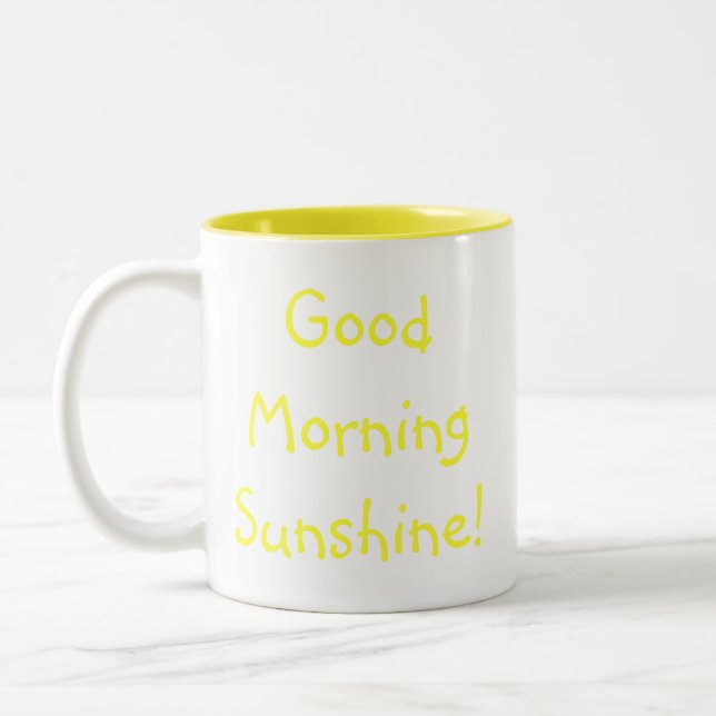 Good Morning Sunshine! Two-Tone Coffee Mug (Left)