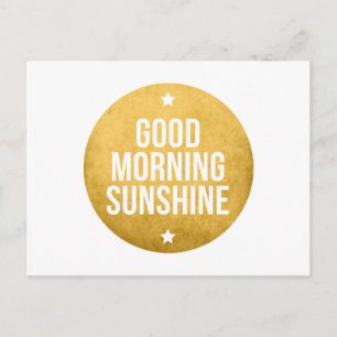 good morning sunshine, word art, text design postcard