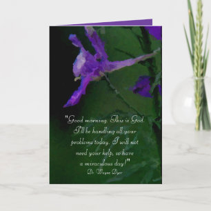 "Good morning. This is God." Inspirational Card