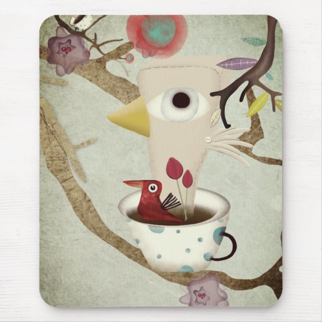 Good morning ugly insect pale colour effect mouse pad (Front)