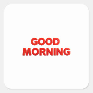 Good Morning Vibes Square Sticker