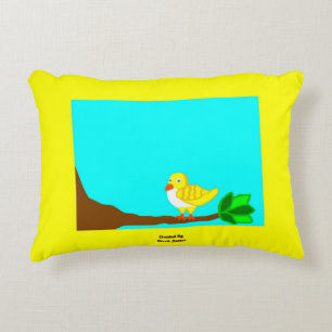Good Morning Yellow Bird Accent Pillow