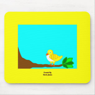 Good Morning Yellow Bird Mouse Pad