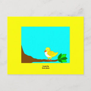 Good Morning Yellow Bird Postcard