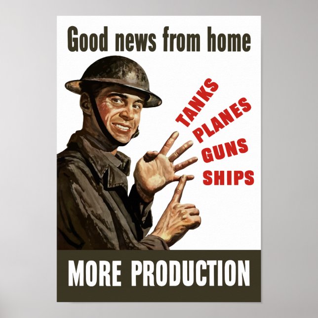 Good News From Home - WWII Propaganda Poster (Front)
