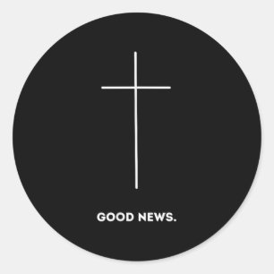Good News Premium Faith Gift  Classic Round Sticker