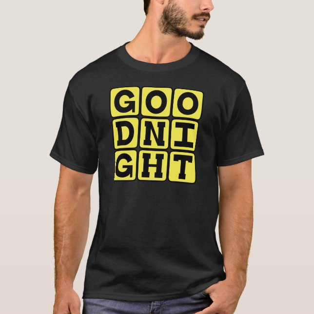 Good Night, Bedtime Salutation T-Shirt (Front)