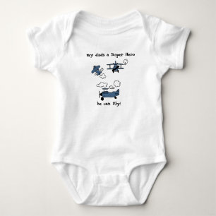 Good Night Bye Bi-Planes Super Hero Baby Bodysuit