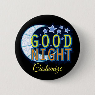Good Night Crescent Moon Thunder_Cove 6 Cm Round Badge