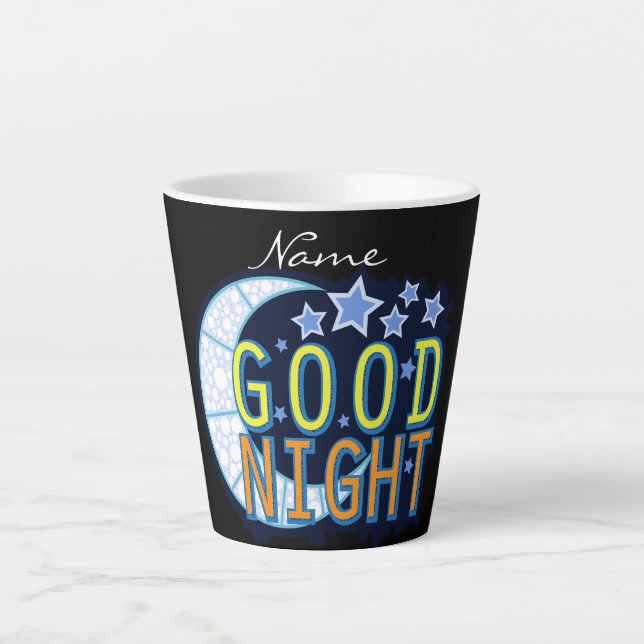 Good Night Crescent Moon Thunder_Cove Latte Mug (Front)