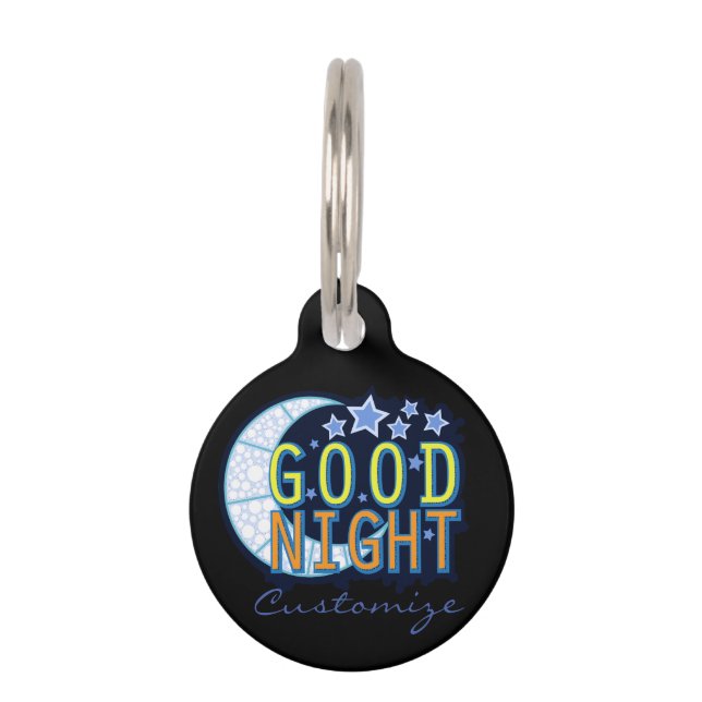 Good Night Crescent Moon Thunder_Cove Pet Tag (Front)