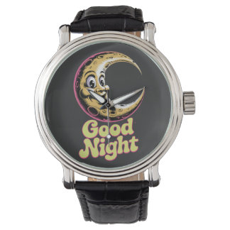 Good Night Retro Moon  Watch