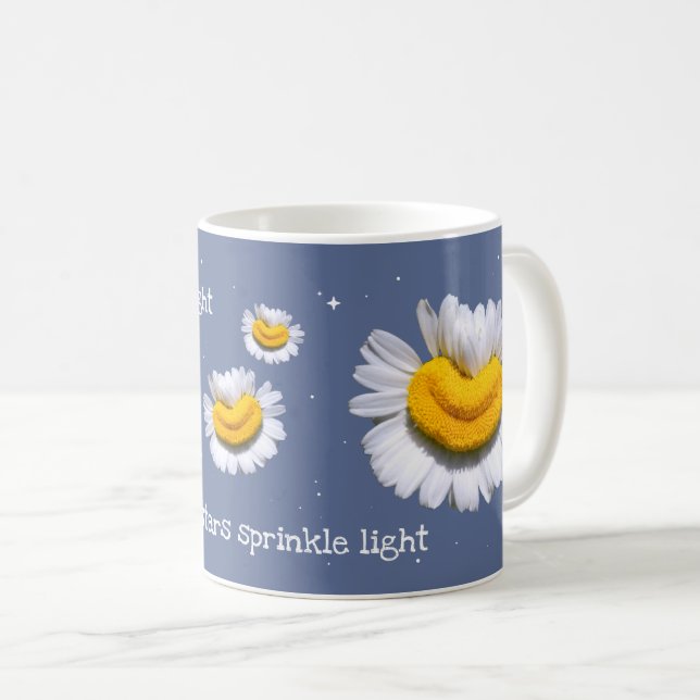 "good night sleep tight"  Chamomile Smiles Bedtime Coffee Mug (Front Right)