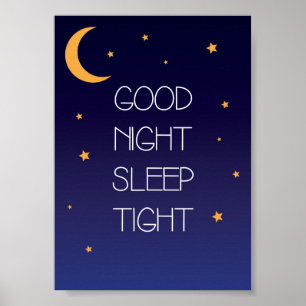 Good Night Sleep Tight Quote Poster