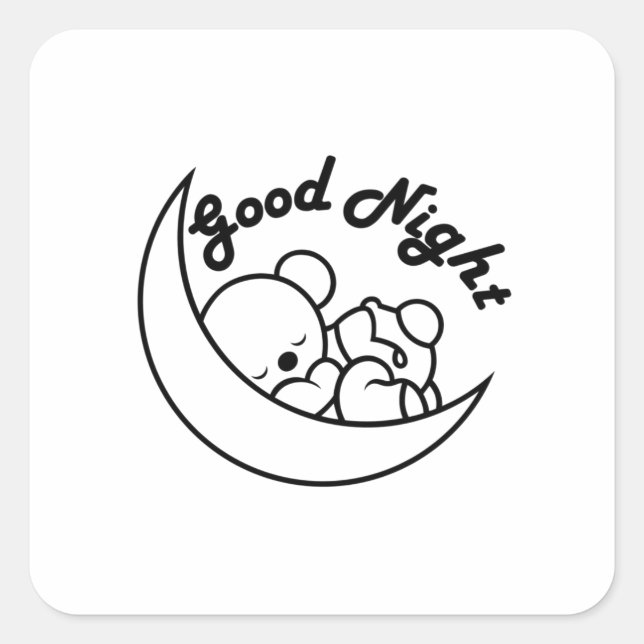 GOOD NIGHT SQUARE STICKER (Front)