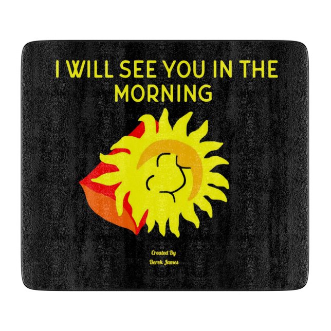 Good Night Sun Cutting Board 15.2 cm x 17.8 cm (Front)