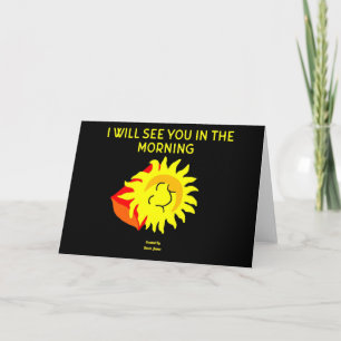 Good Night Sun Horizontal Greeting Card