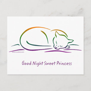 Good Night Sweet Princess (Cat) Postcard