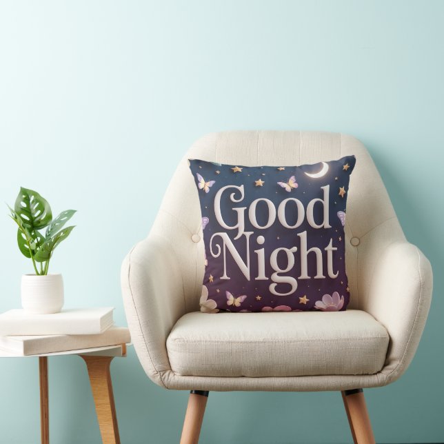 "Good Night" Whimsical Butterfly Garden Cushion (Chair)