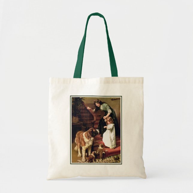 Good Night - with St. Bernard Tote Bag (Front)