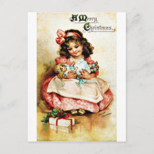 Good Old Christmas Holiday Postcard