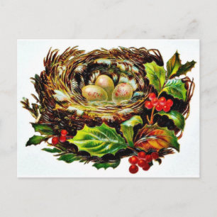 Good Old Christmas Holiday Postcard