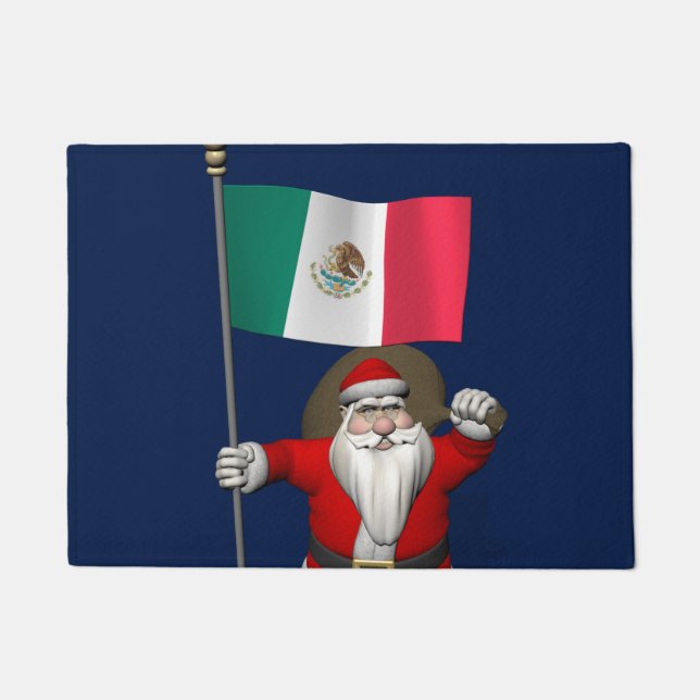 Good Old Santa Claus Visiting Mexico Doormat (Front)