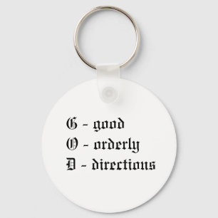 Good orderly direction key ring