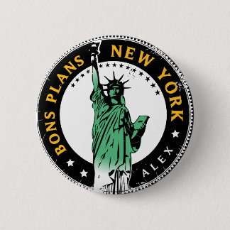 Good Plans for a voyage to New York 6 Cm Round Badge