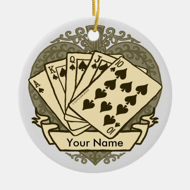 Good Poker Hand ornament (Front)
