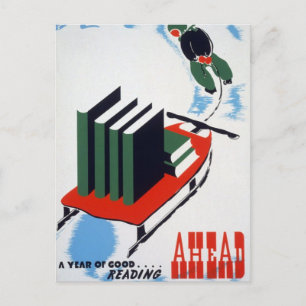 Good Reading Ahead Postcard