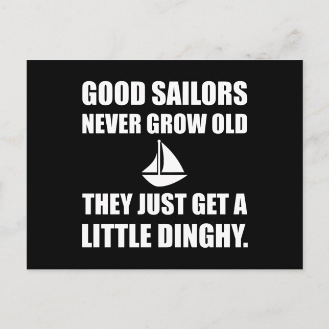 Good Sailors Never Get Old Funny Postcard (Front)