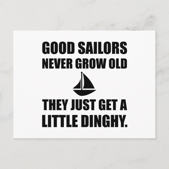 Good Sailors Never Get Old Funny Postcard (Front)