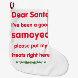 good samoyed large christmas stocking