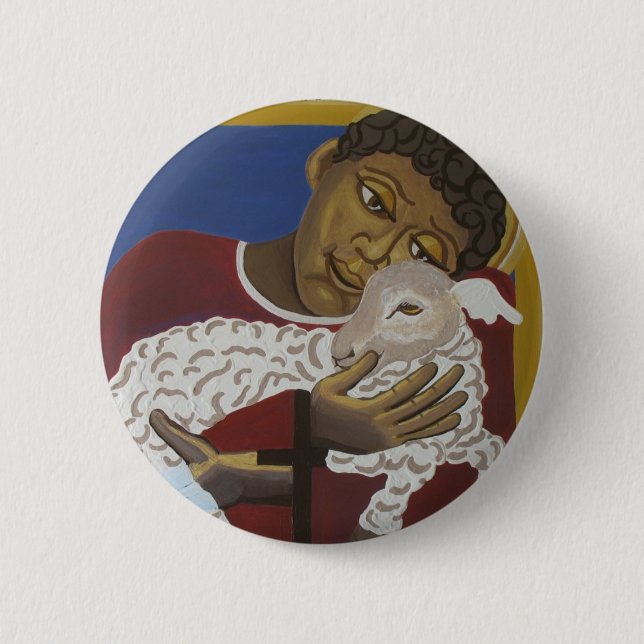 Good Shepherd parable 6 Cm Round Badge (Front)