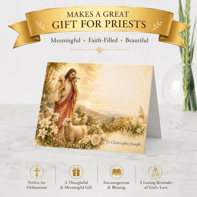 Good Shepherd Priest Note Card (Creator Uploaded)
