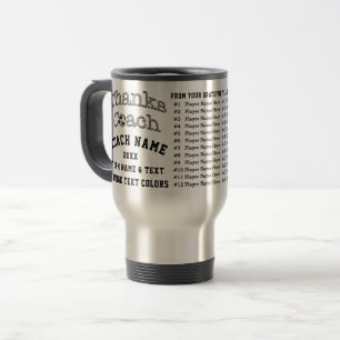 Good Soccer Gifts for Coaches, ALL Player's Names Travel Mug