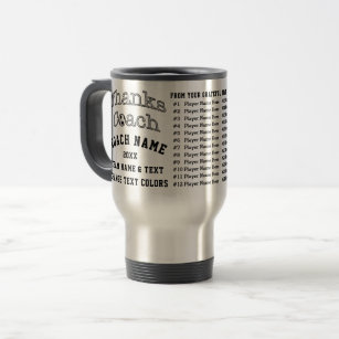 Good Soccer Gifts for Coaches, ALL Player's Names Travel Mug