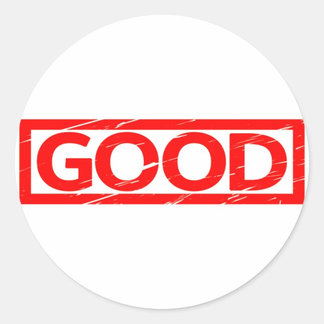 Good Stamp Classic Round Sticker (Front)