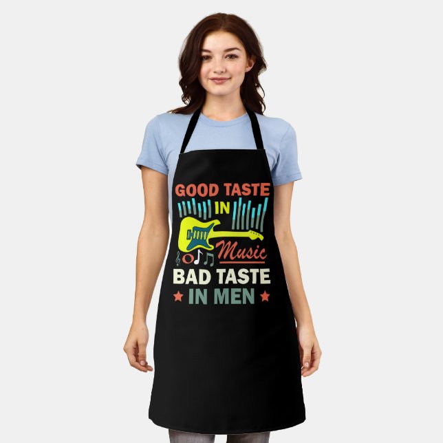 Good Taste In Music Bad Taste In Men   Apron (Worn)
