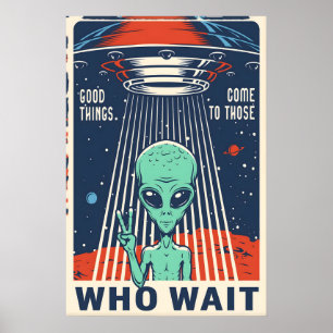 Good Things Alien Space Travel Poster Print  Stars