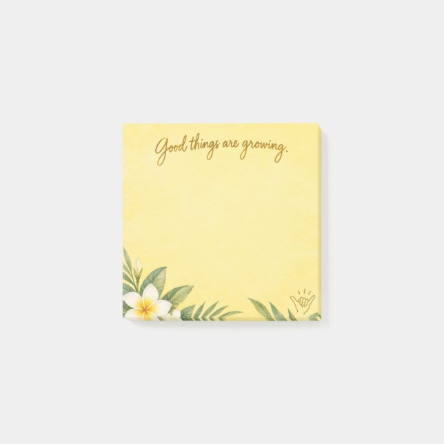 Good Things are Growing Post It notes (Front)