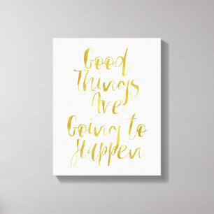 Good Things Gold Canvas Print