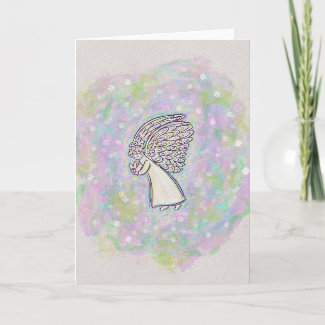 Good Things Guardian Angel Custom Greeting Cards (Front)