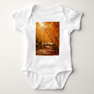 Good Things – Sun Rising Forest Text Design Baby Bodysuit