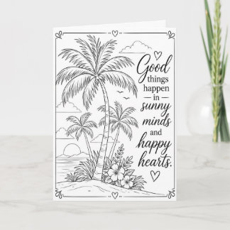 Good Things Sunny Minds Colour Me Card