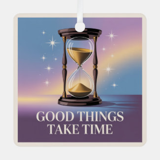 Good Things Take Time Metal Tree Decoration