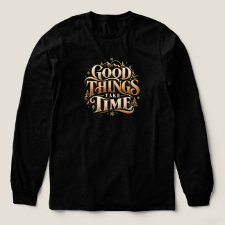 Good Things Take Time Winter Mountain Tri-Blend Shirt